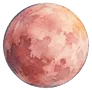 玫瑰色的小水彩星球